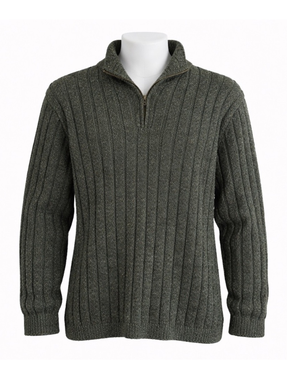 Size L Northern‎ Elements Men’s Cotton Wool Blend Quarter Zip Sweater